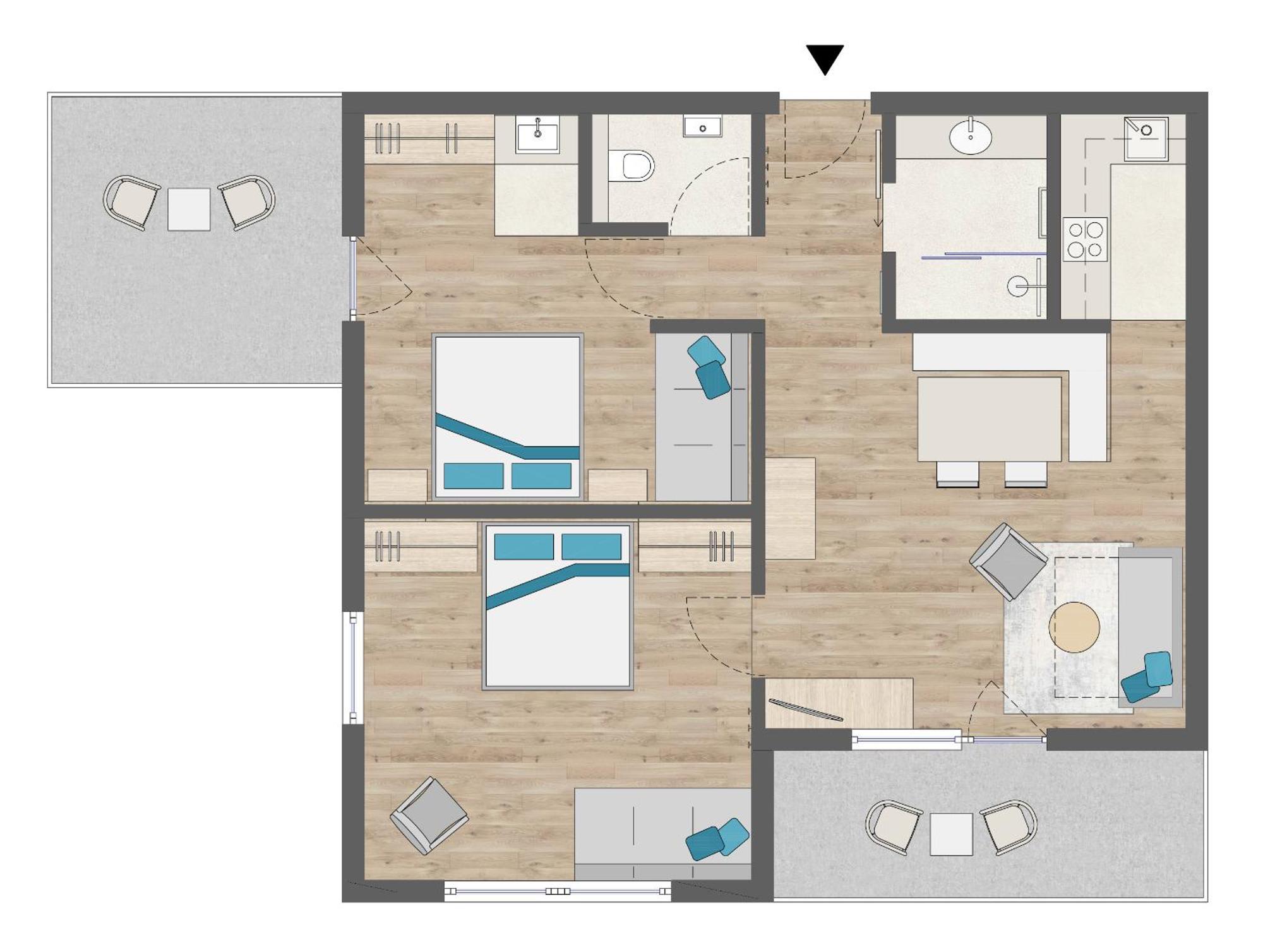 Apartment Pale Fiss Bilik gambar